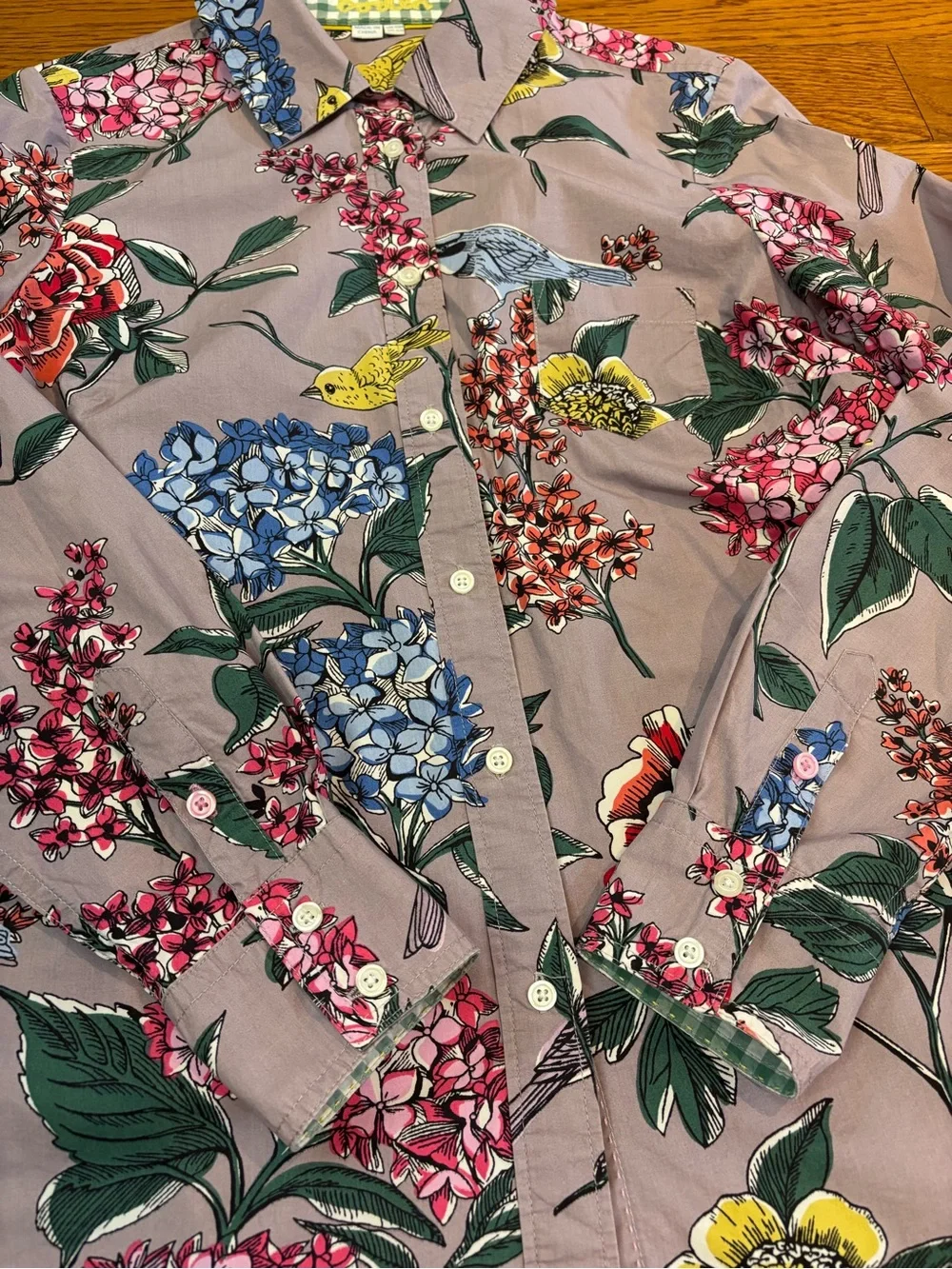 Boden Cotton Floral Print Blouse - Picture 5 of 13